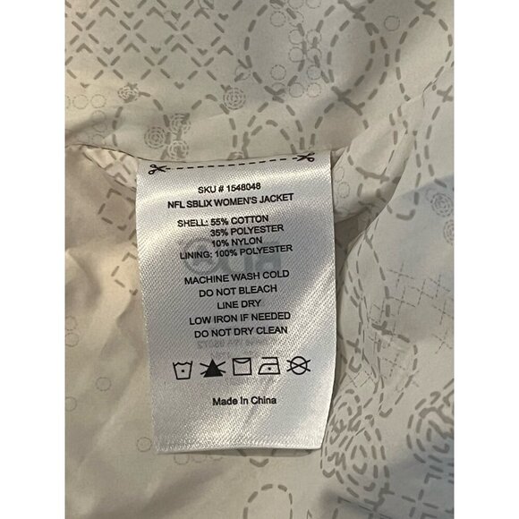 New Official NFL Super Bowl LIX Staff Anorak Beige Zip Hooded Jacket - Picture 14 of 14